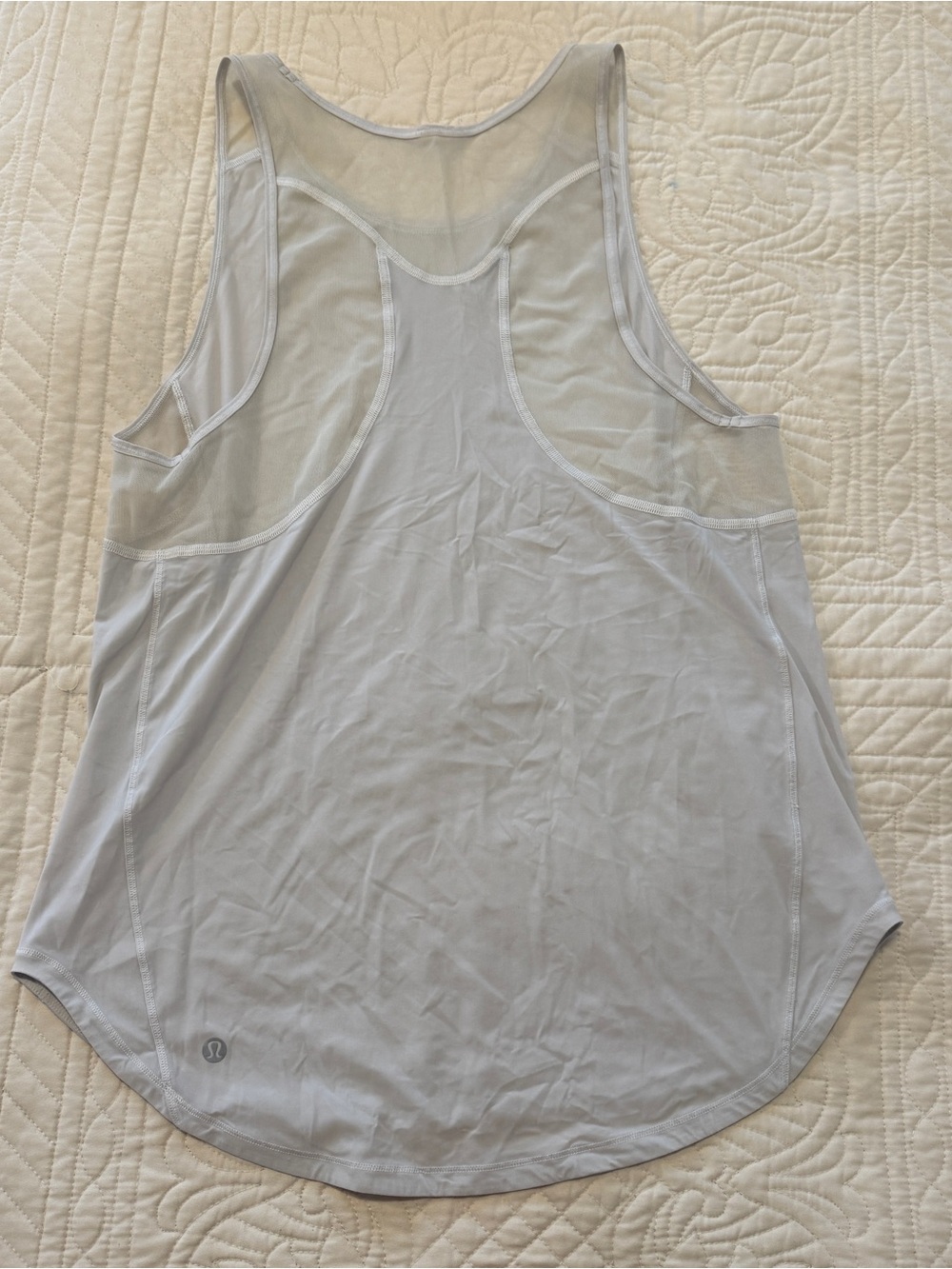 lululemon athletica Light Gray Mesh-Back Racerback Tank